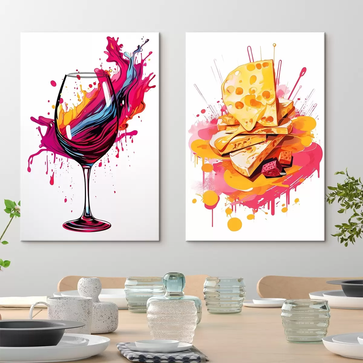 Fototapete Wein und Käse m00551