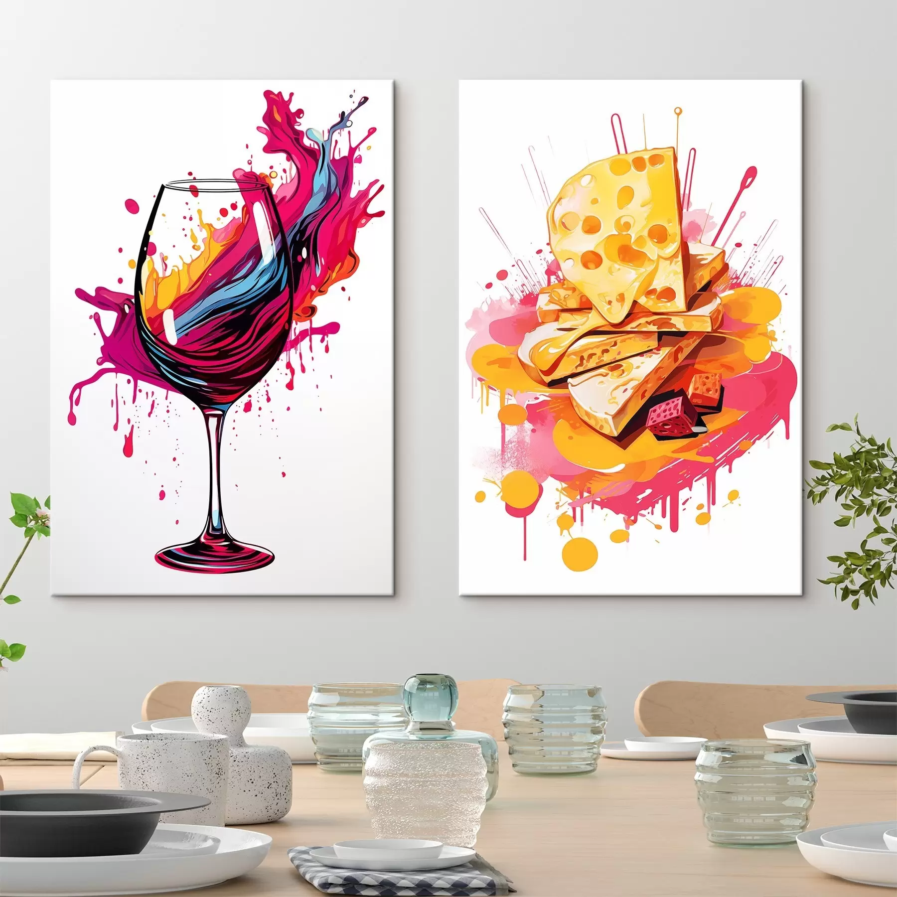 Fototapete Wein und Käse m00551