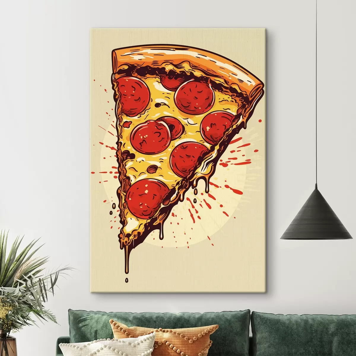 Fototapete Scheibe Peperoni-Pizza s45275