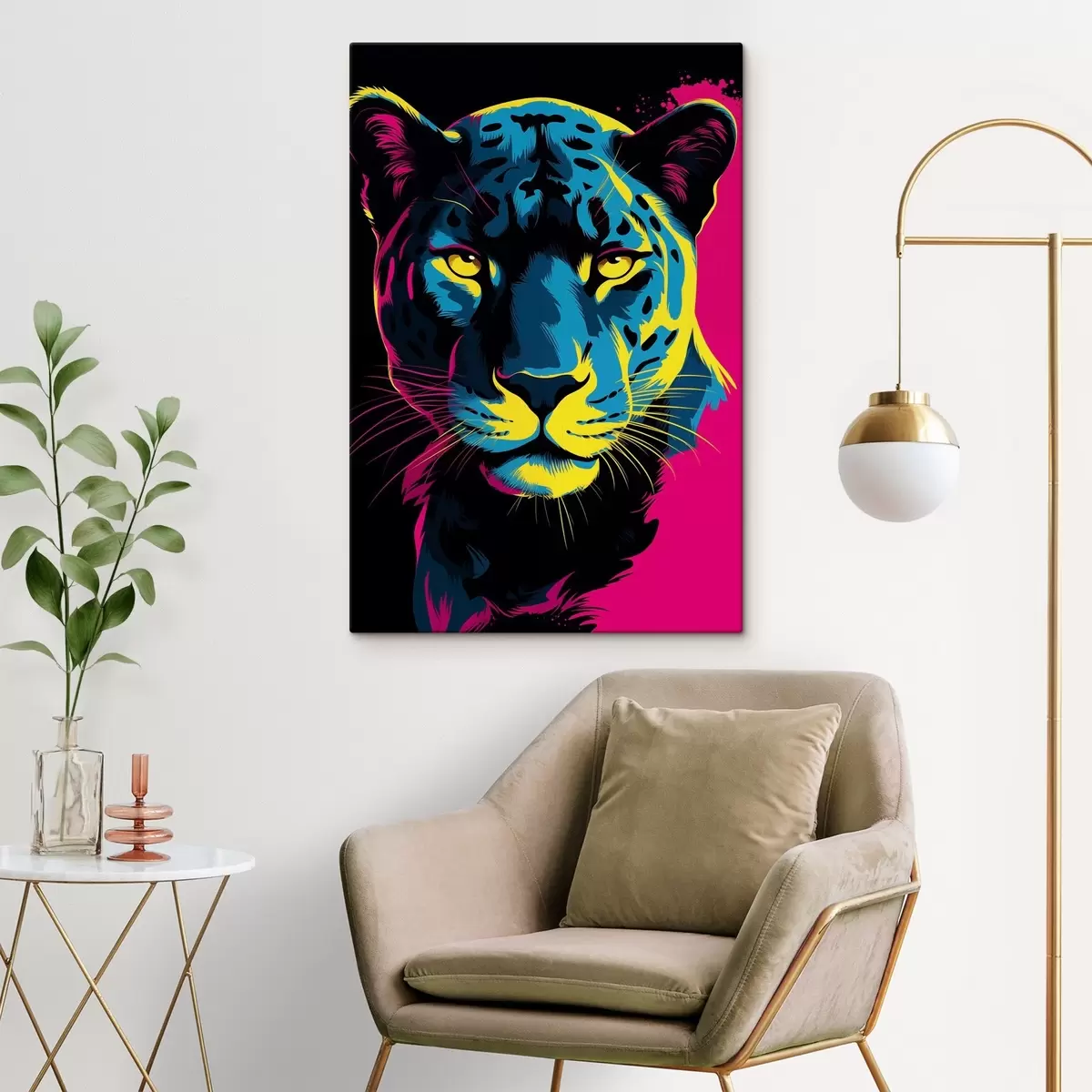 Fototapete Tiger in einer Farbenpracht s45280