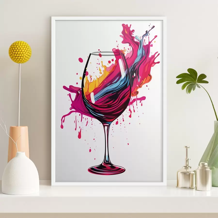 Fototapete Ein Glas mit Farben f45269