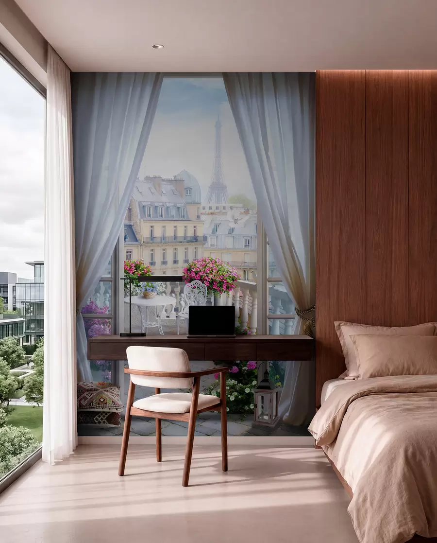 Fototapete Paris, Blick aus dem Fenster u79425