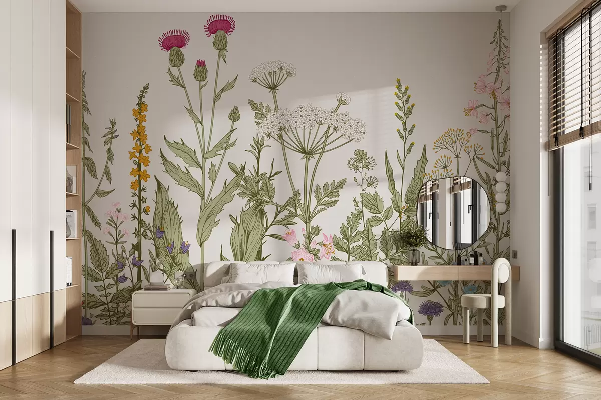 Fototapete Pflanzen im Boho-Stil u71743