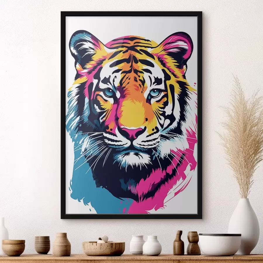 Fototapete Neon-Tiger f45278