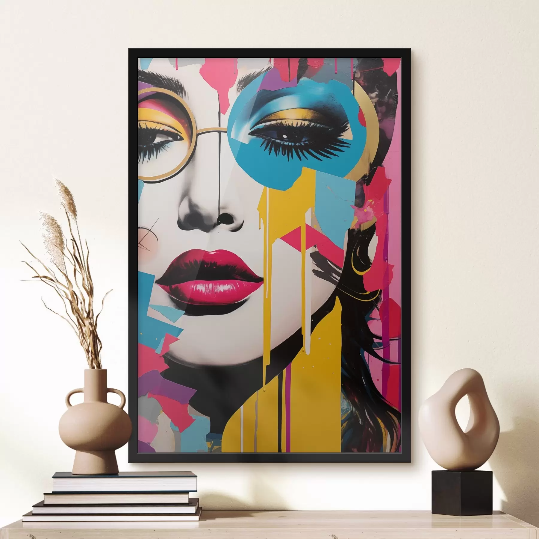 Fototapete Farben hinter Brillengläsern f45284