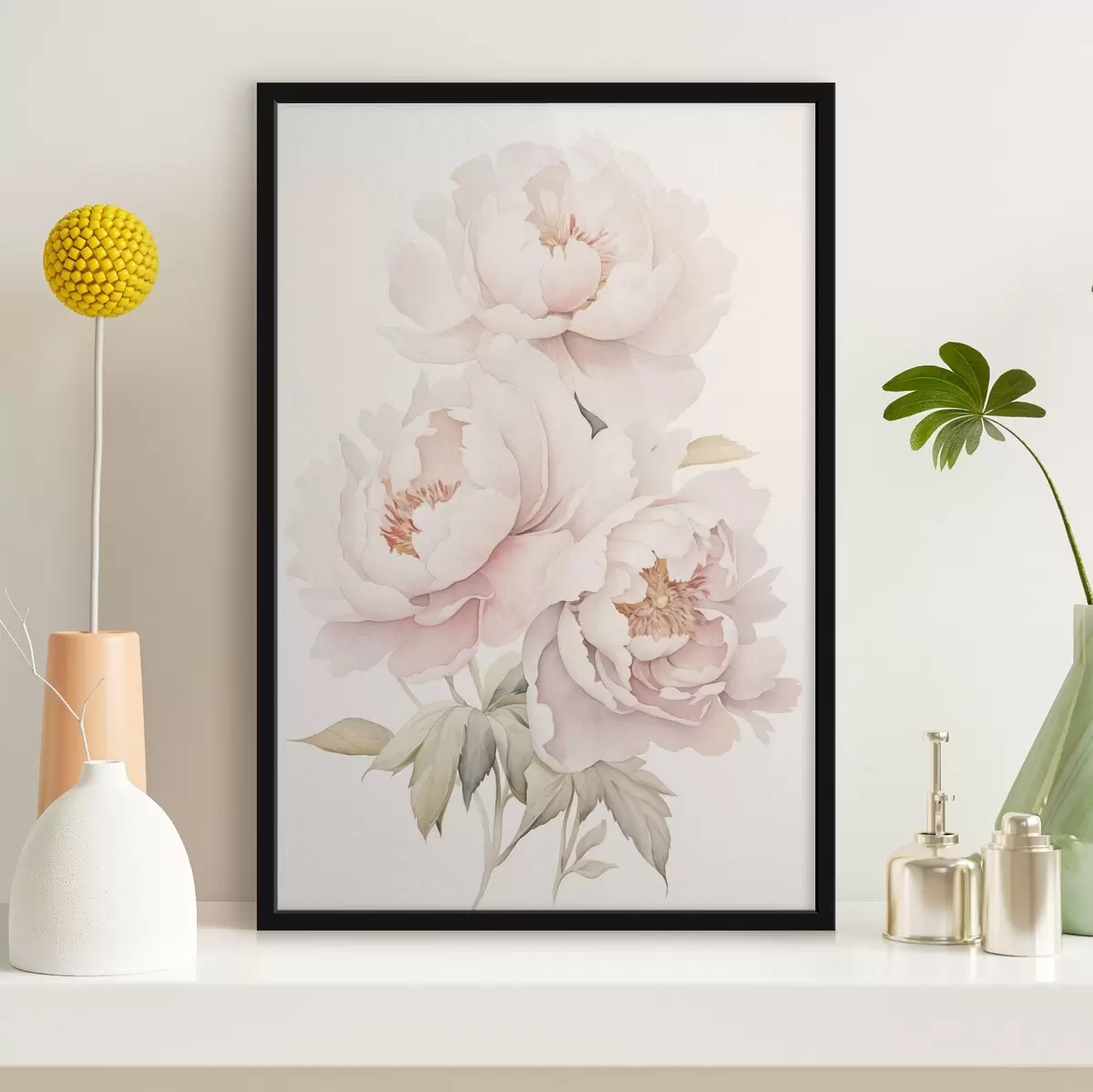 Poster Zarte Pfingstrosen f45293