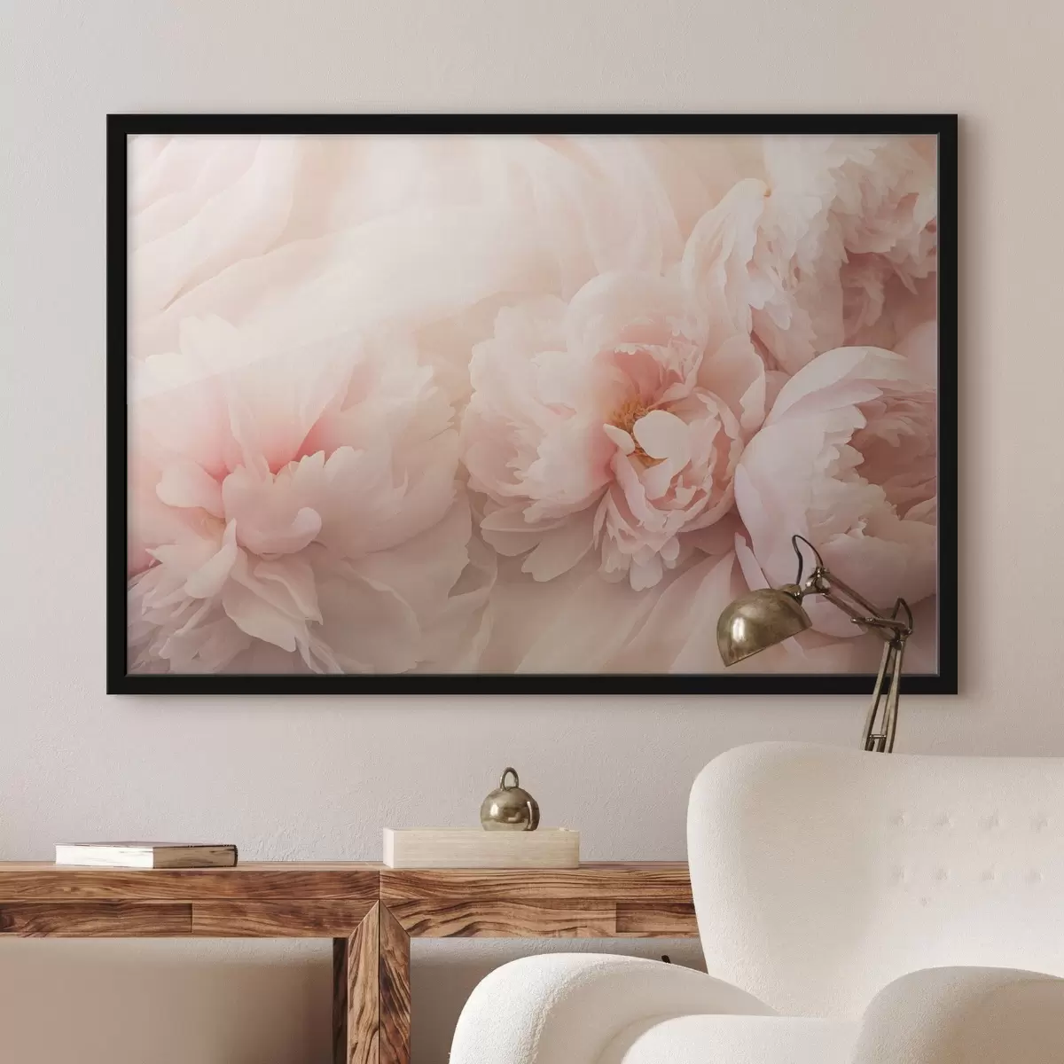 Poster Pfingstrosen in rosa Farben f45296