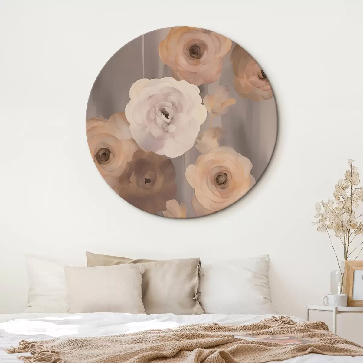 Runde Wandbilder Abstrakte Blumen r45160