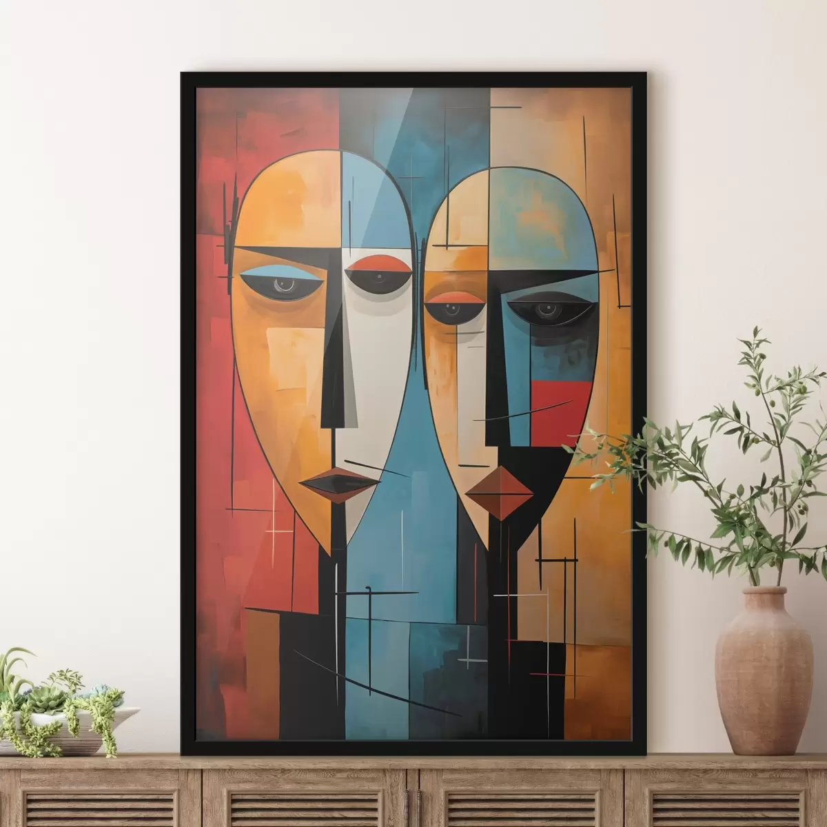 Poster Abstrakte Gesichter f45236