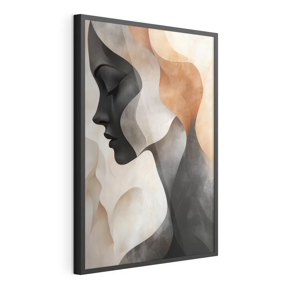 Poster Abstraktion mit dem Porträt einer Frau f45235