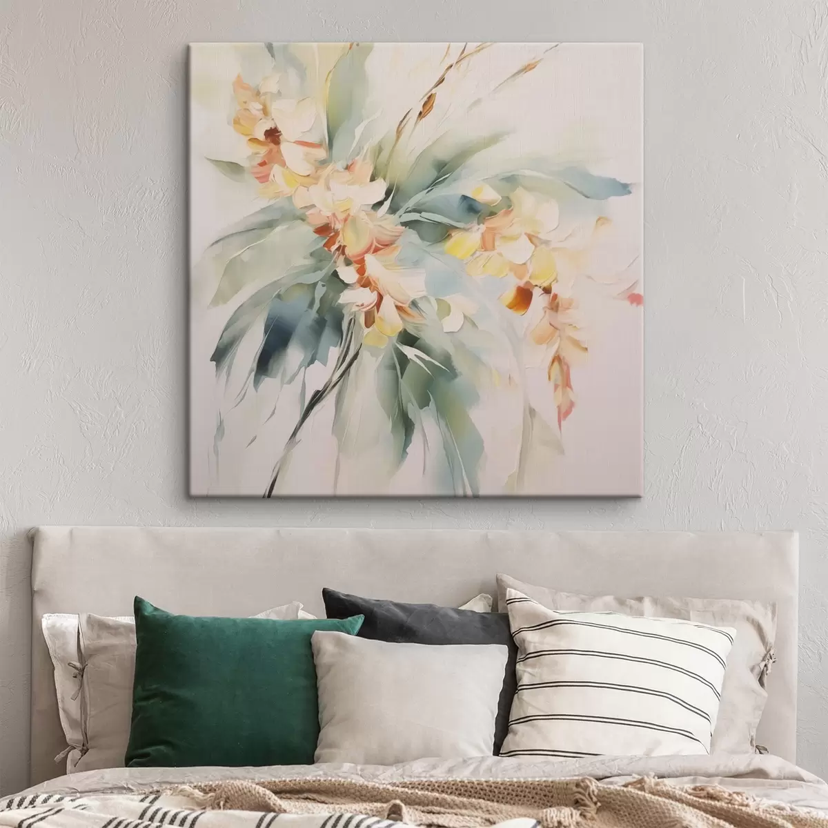 Fototapete Abstrakte Blumen im Laub s45305