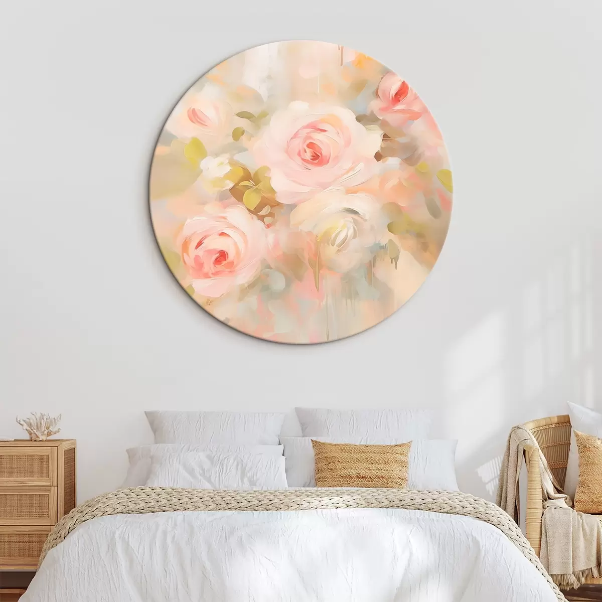 Runde Wandbilder Rosen Nachahmung Malerei r45302