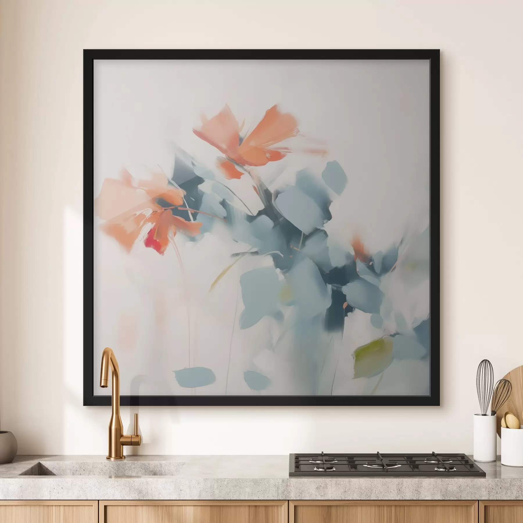Fototapete Abstrakte Blumen Nachahmung Malerei f45303