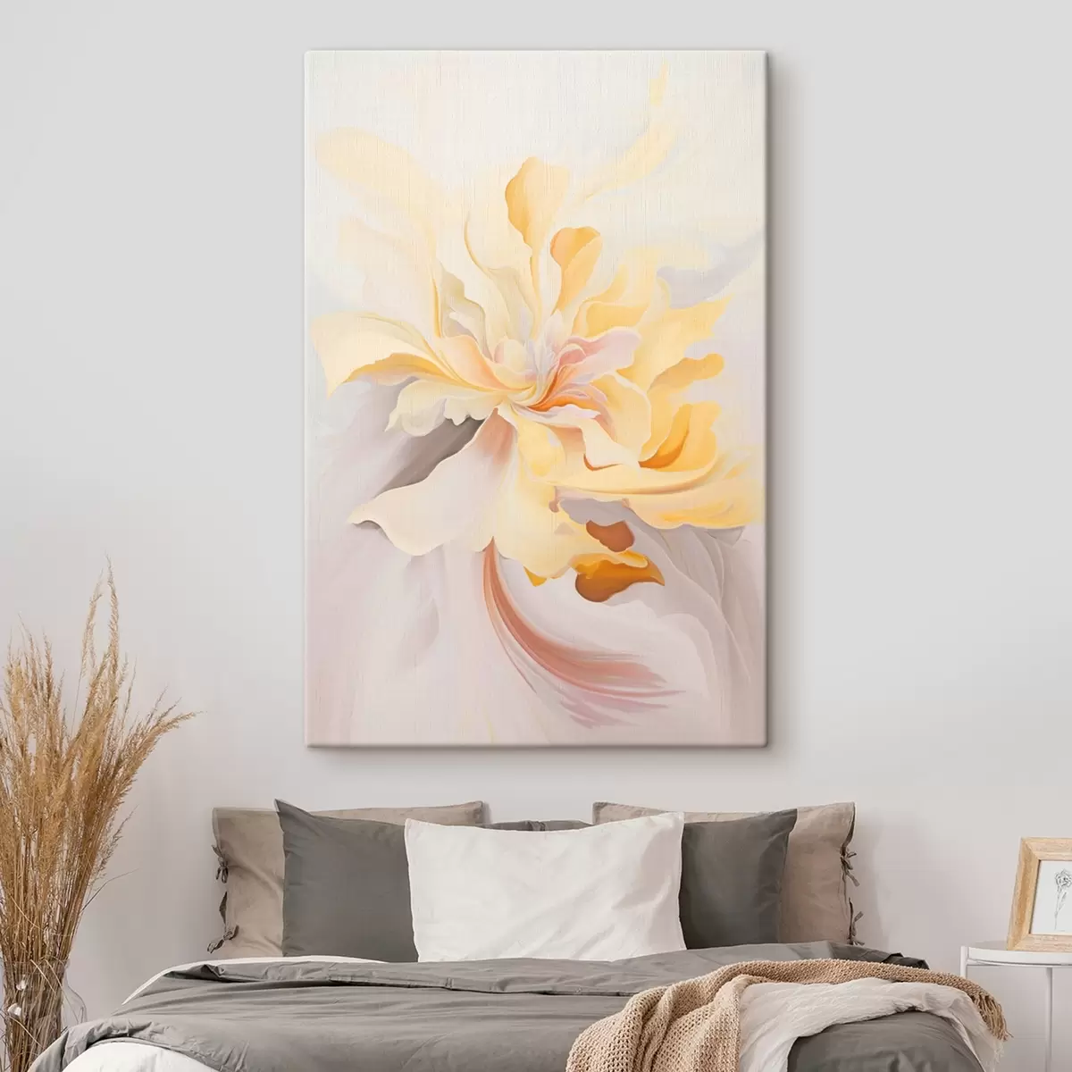 Fototapete Zarte Blume: Abstraktes Gemälde in Pastelltönen s45256