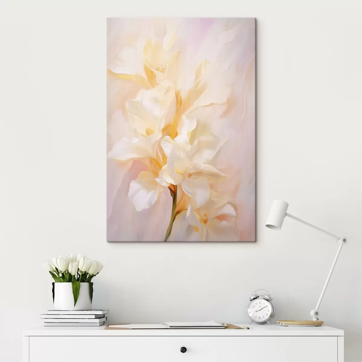 Fototapete Blumenblüte: abstrakte Skizze in hellen Tönen s45257