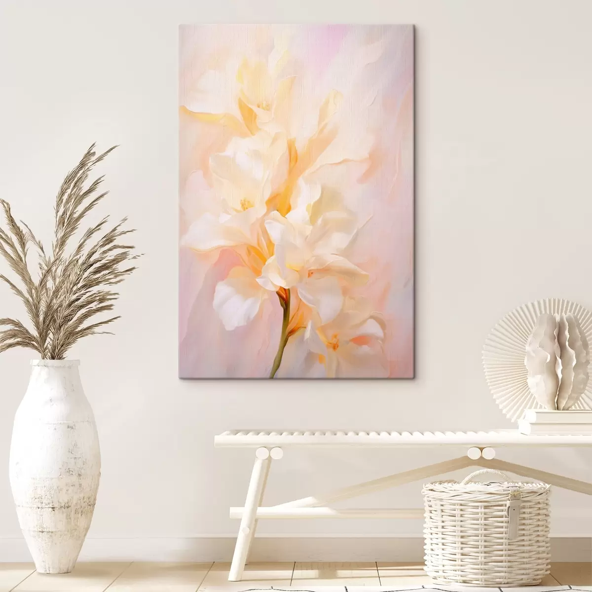Fototapete Blumenblüte: abstrakte Skizze in hellen Tönen s45257