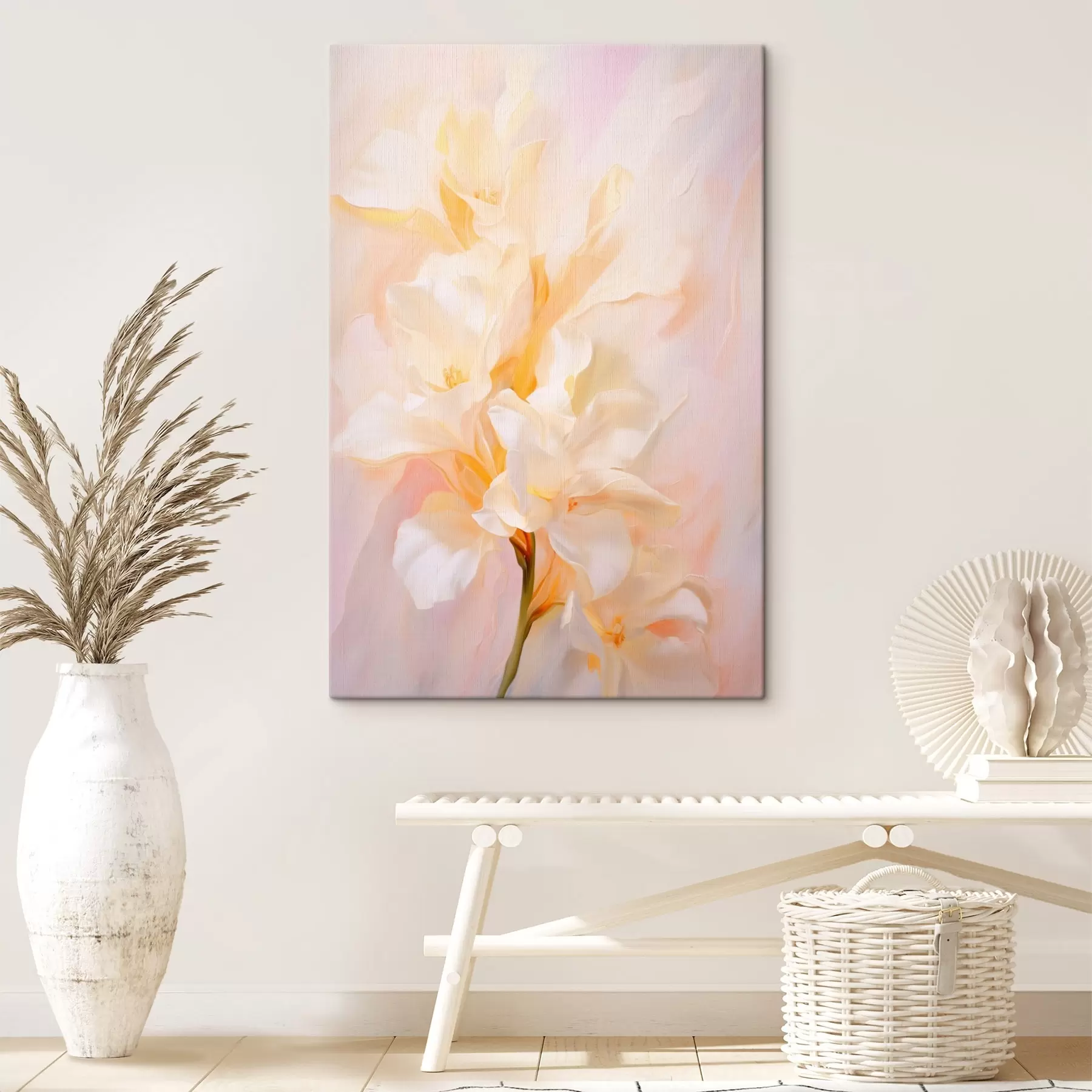 Fototapete Blumenblüte: abstrakte Skizze in hellen Tönen s45257