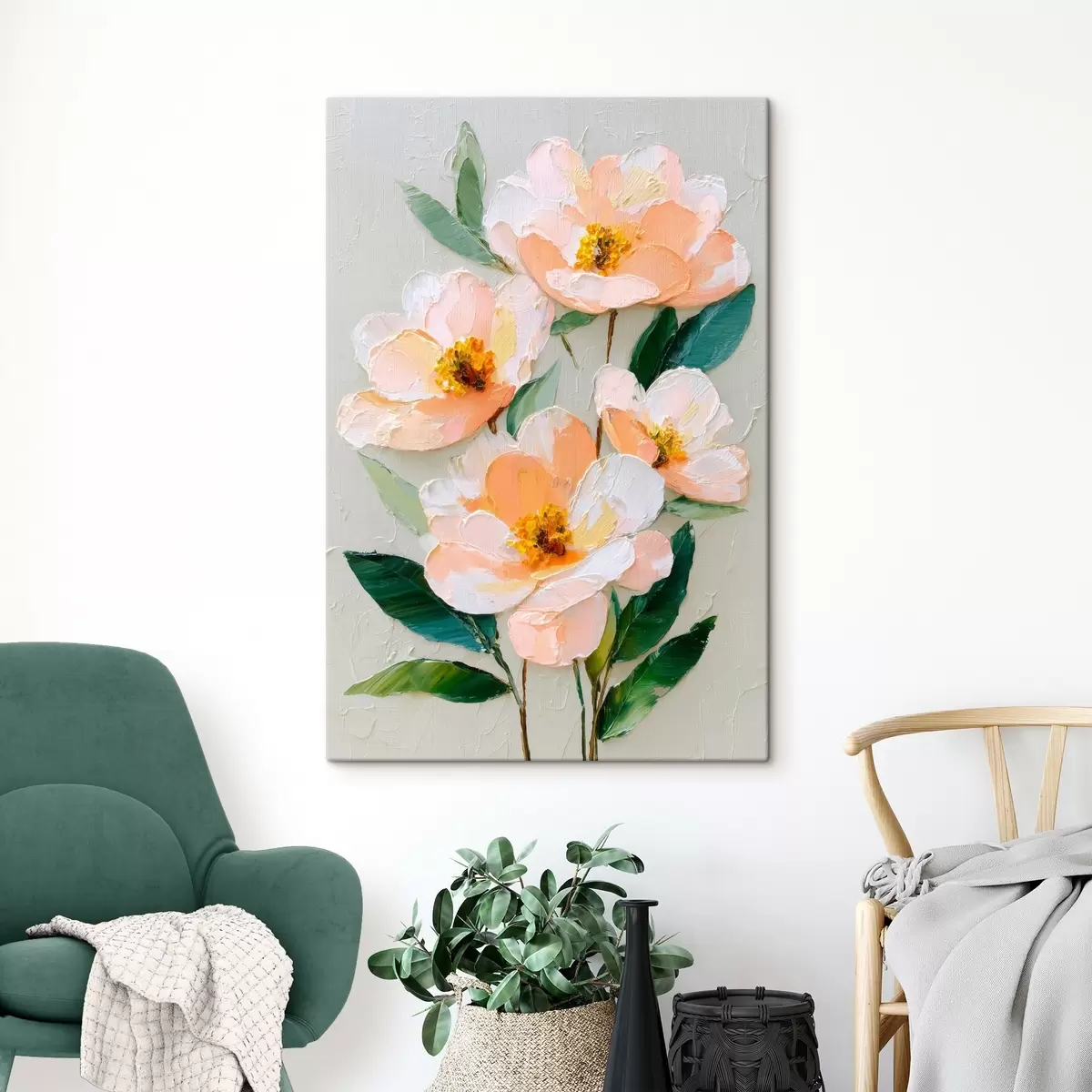 Fototapete Helle Blumen in Pastelltönen s45263