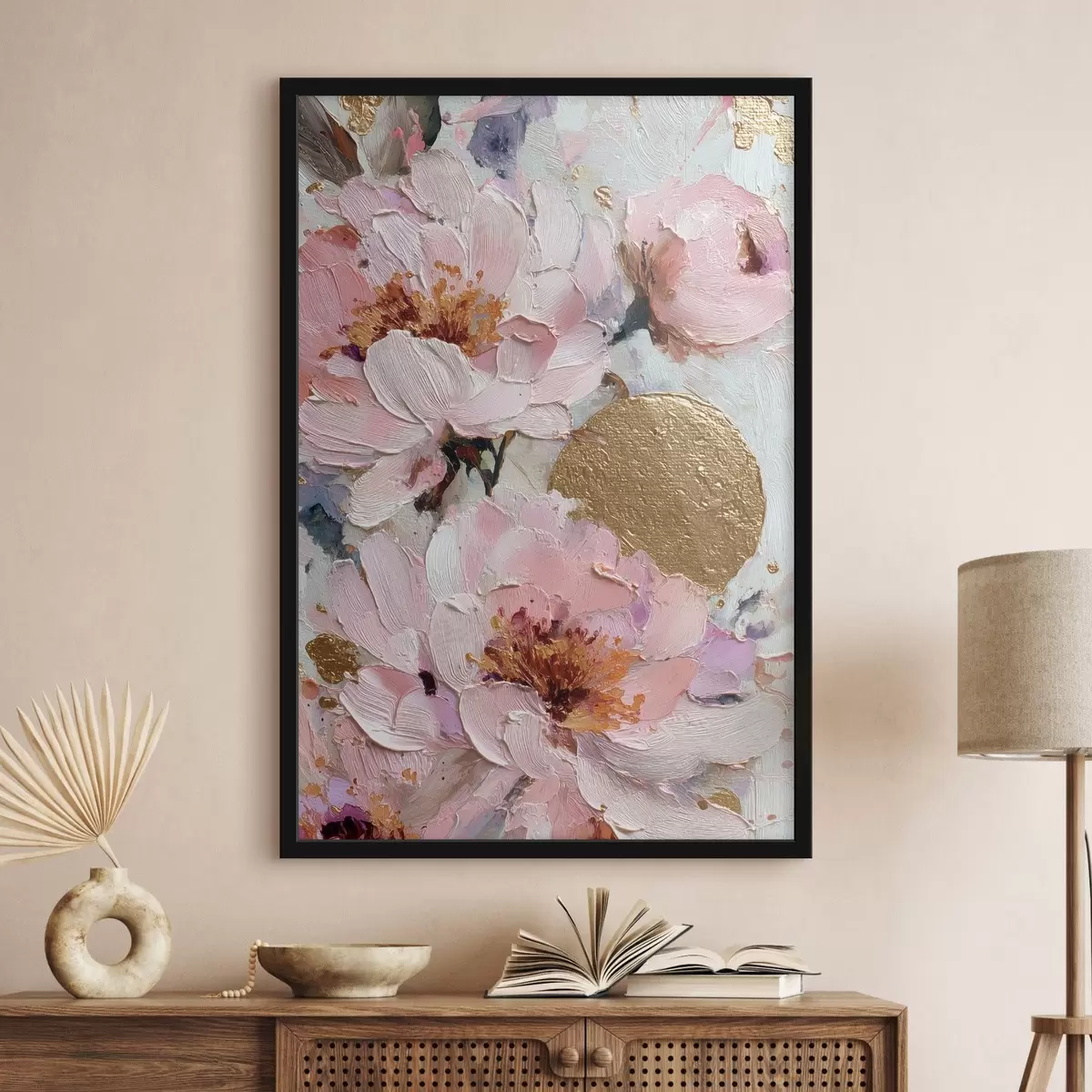 Poster Blumenkomposition: abstrakte Blumen f45250