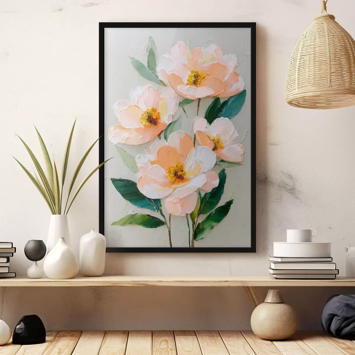 Poster Helle Blumen in Pastelltönen f45263