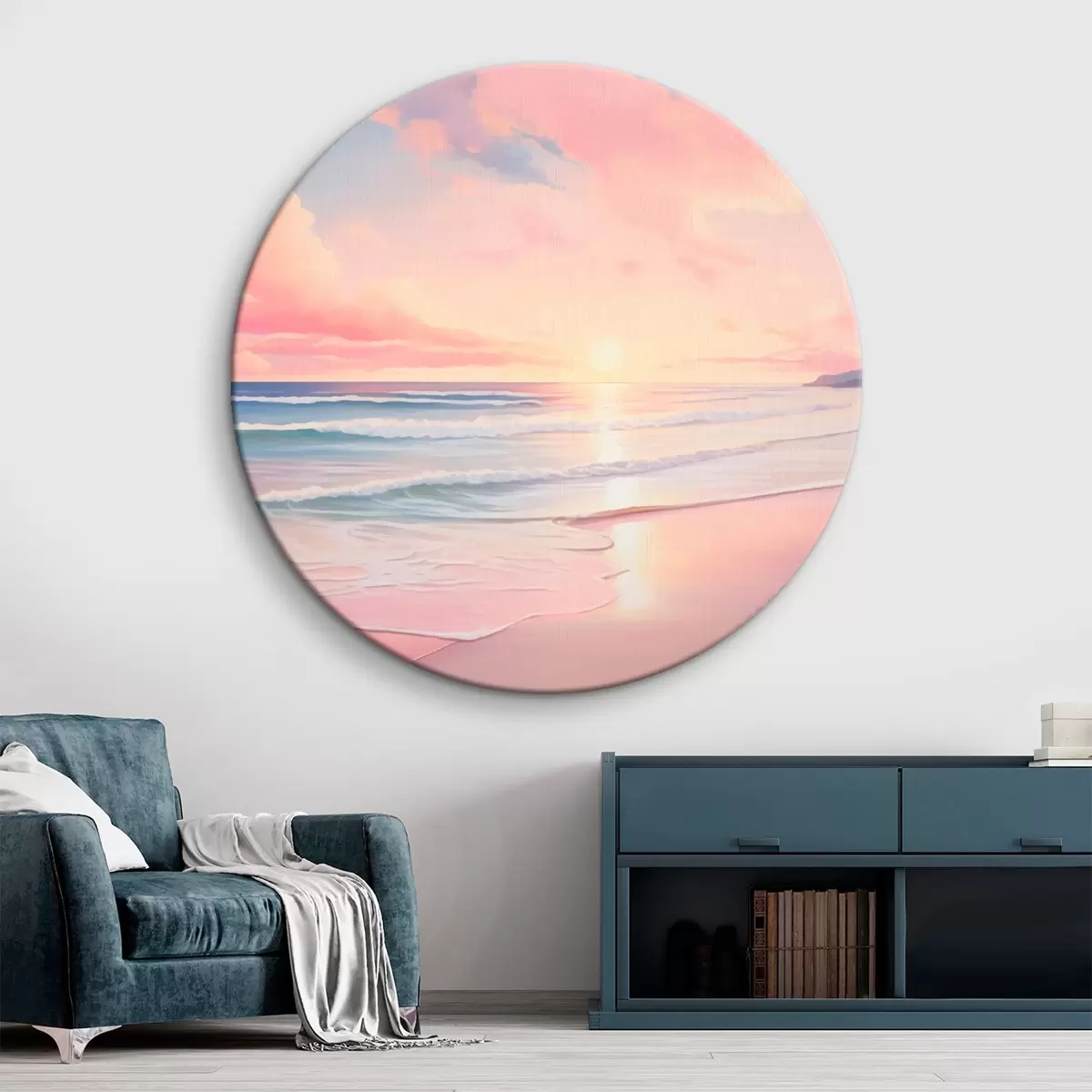 Runde Wandbilder Meer in der Morgendämmerung r45317