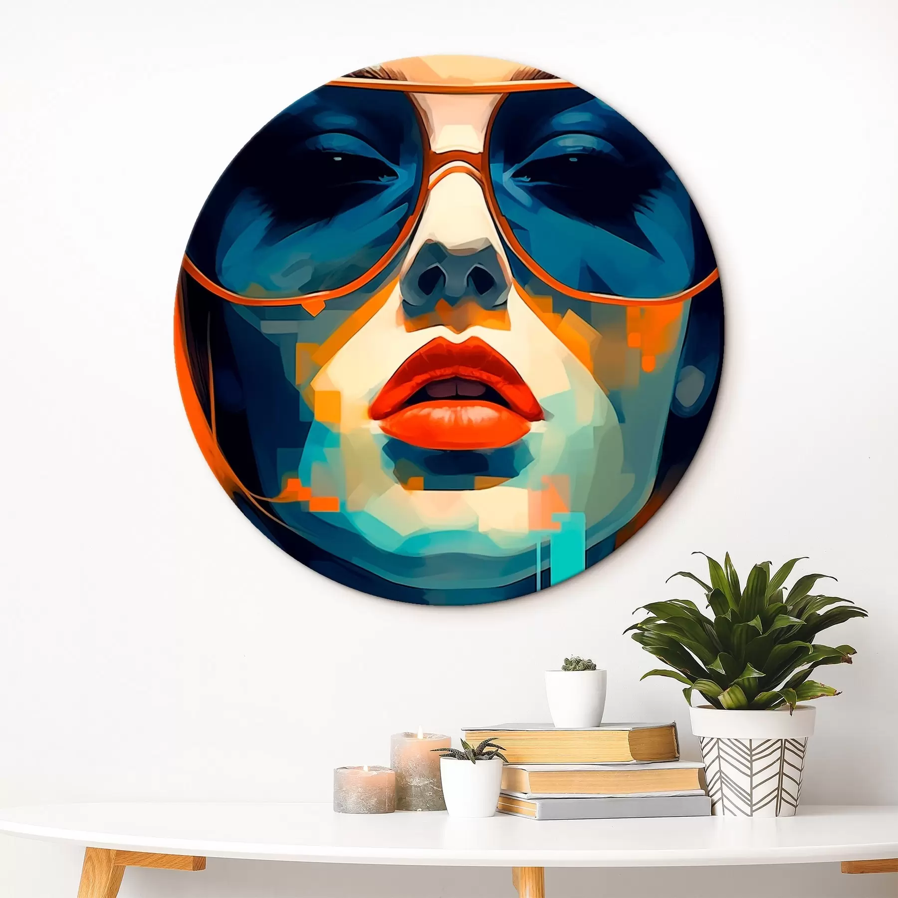 Fototapete Abstraktes Frauenporträt mit Sonnenbrille r45328