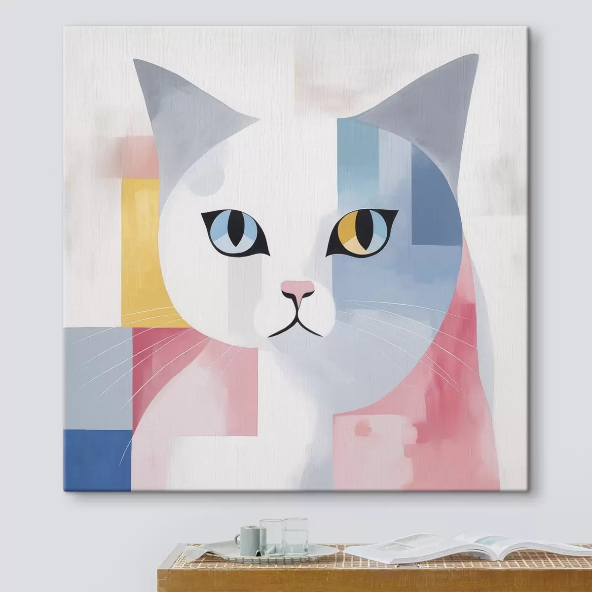 Fototapete Abstraktes Porträt einer Katze s45358