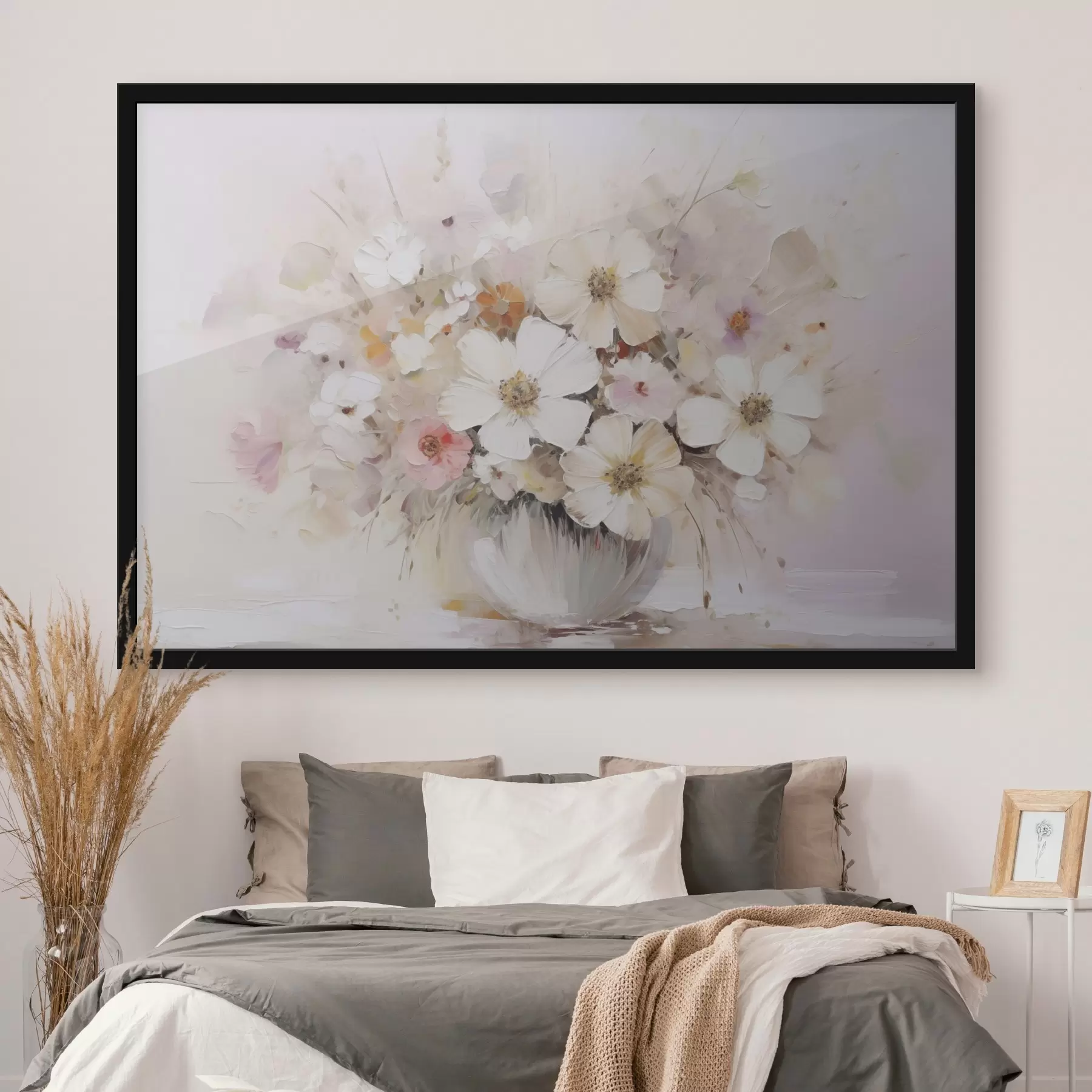 Fototapete Zarter Blumenstrauß als Nachahmung eines Gemäldes f45347