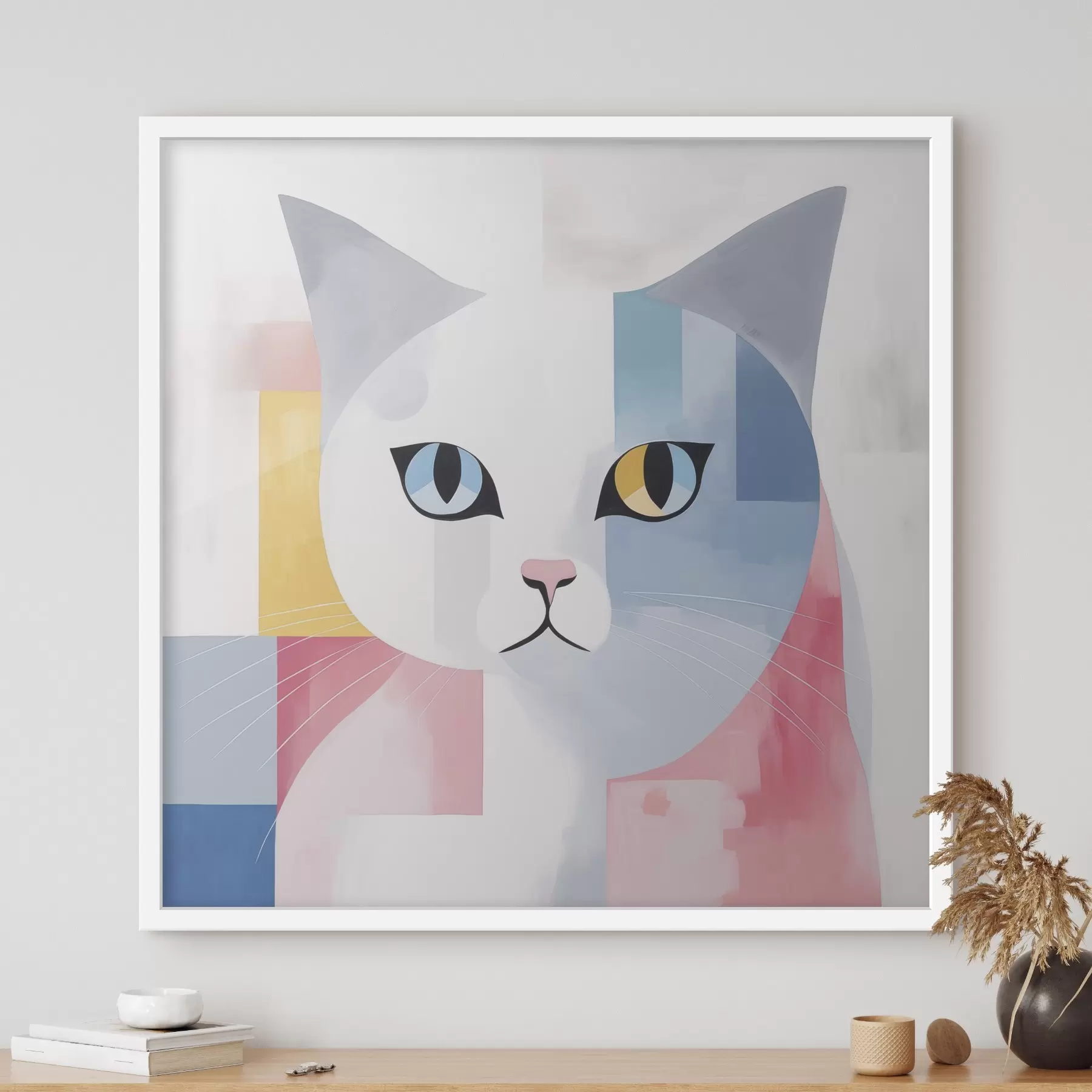 Fototapete Abstraktes Porträt einer Katze f45358