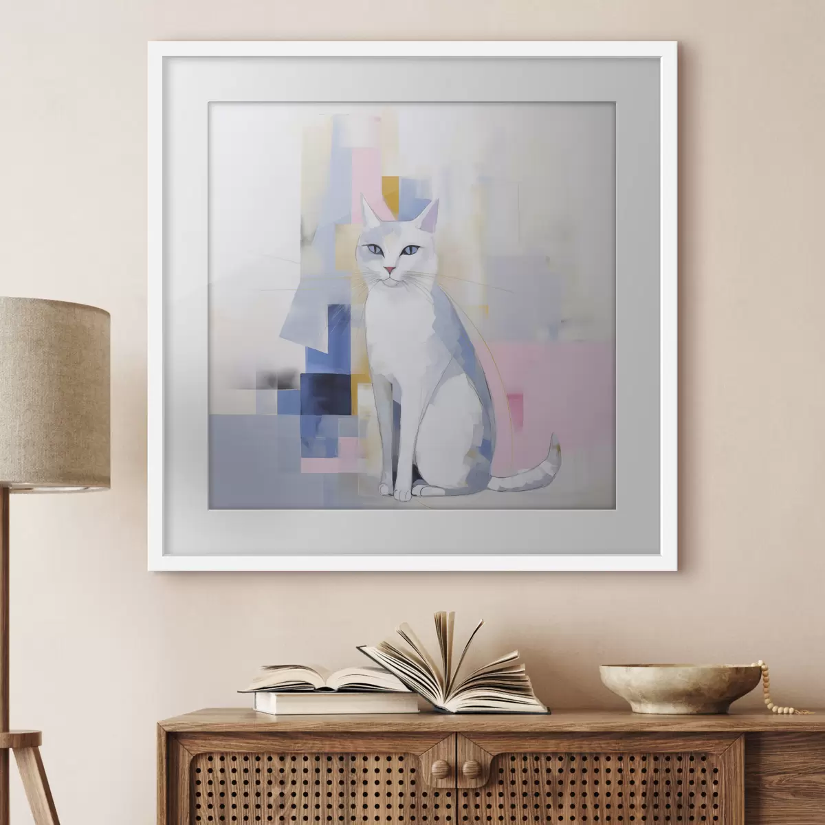 Poster Katze und Leichtigkeit f45359