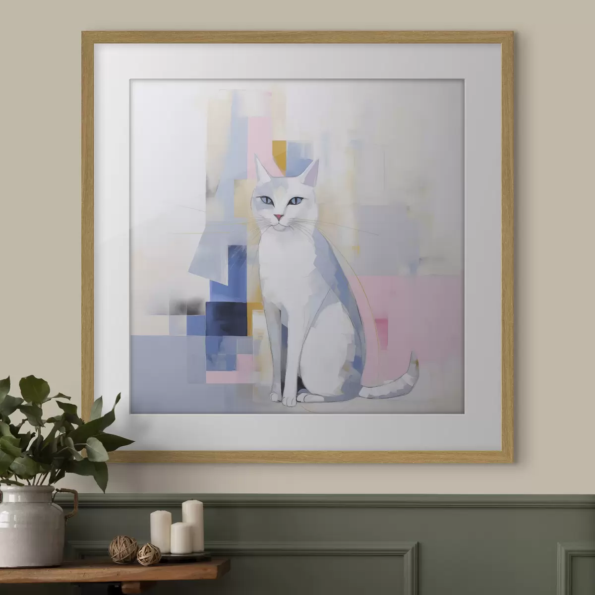 Poster Katze und Leichtigkeit f45359
