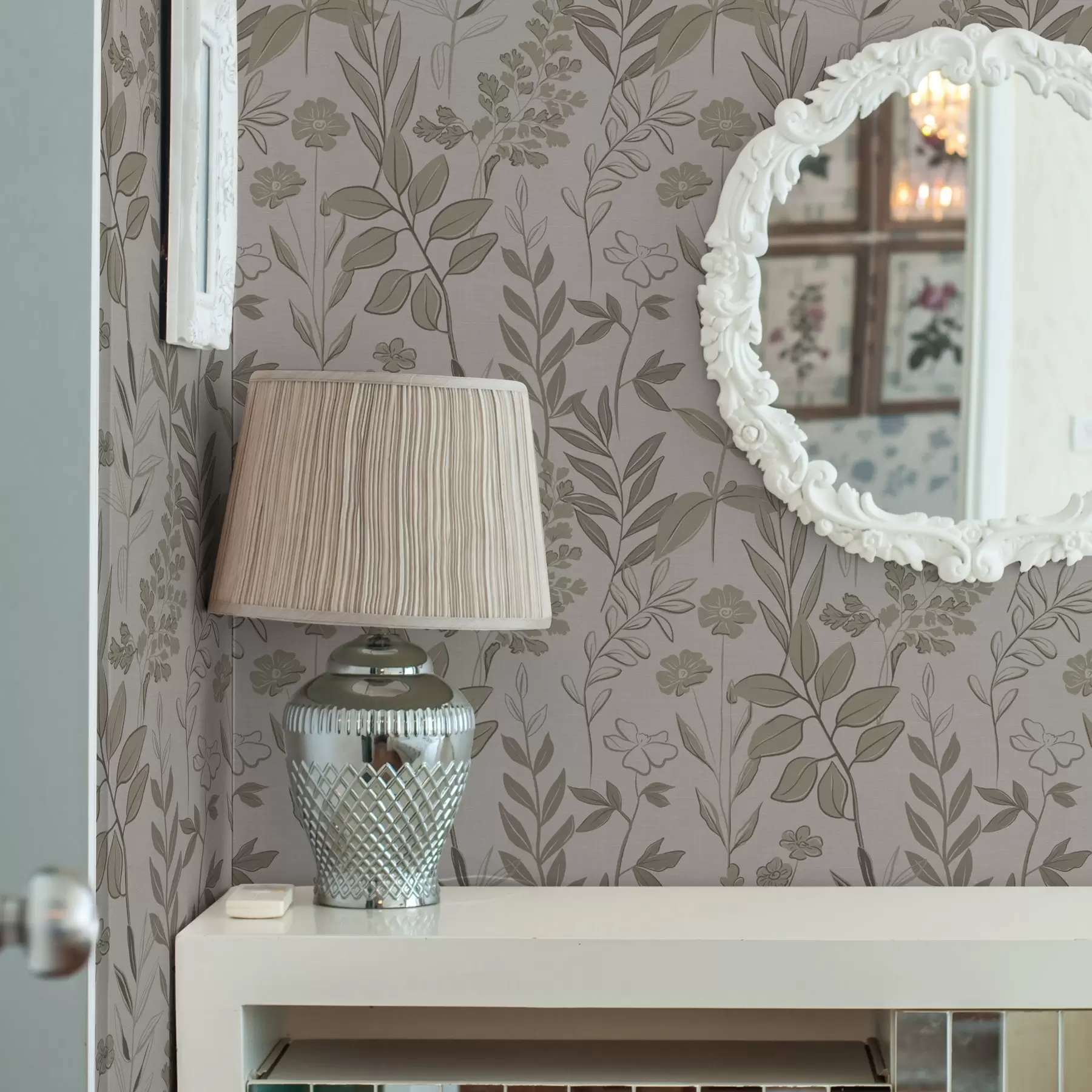 Fototapete Skizzenhafte Wildblumen in Naturtönen a00432