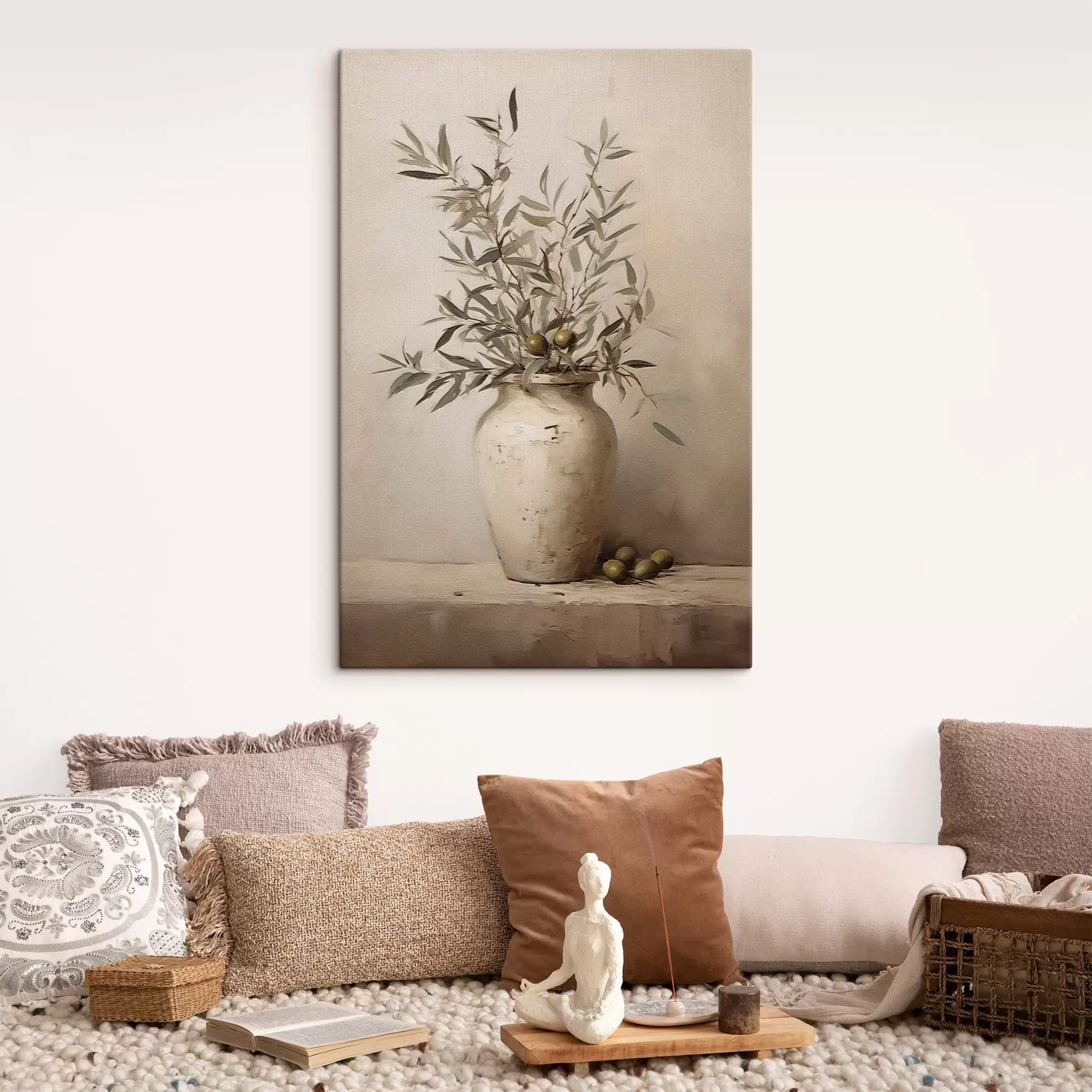 Fototapete Blattmotive in einer Vase s45382