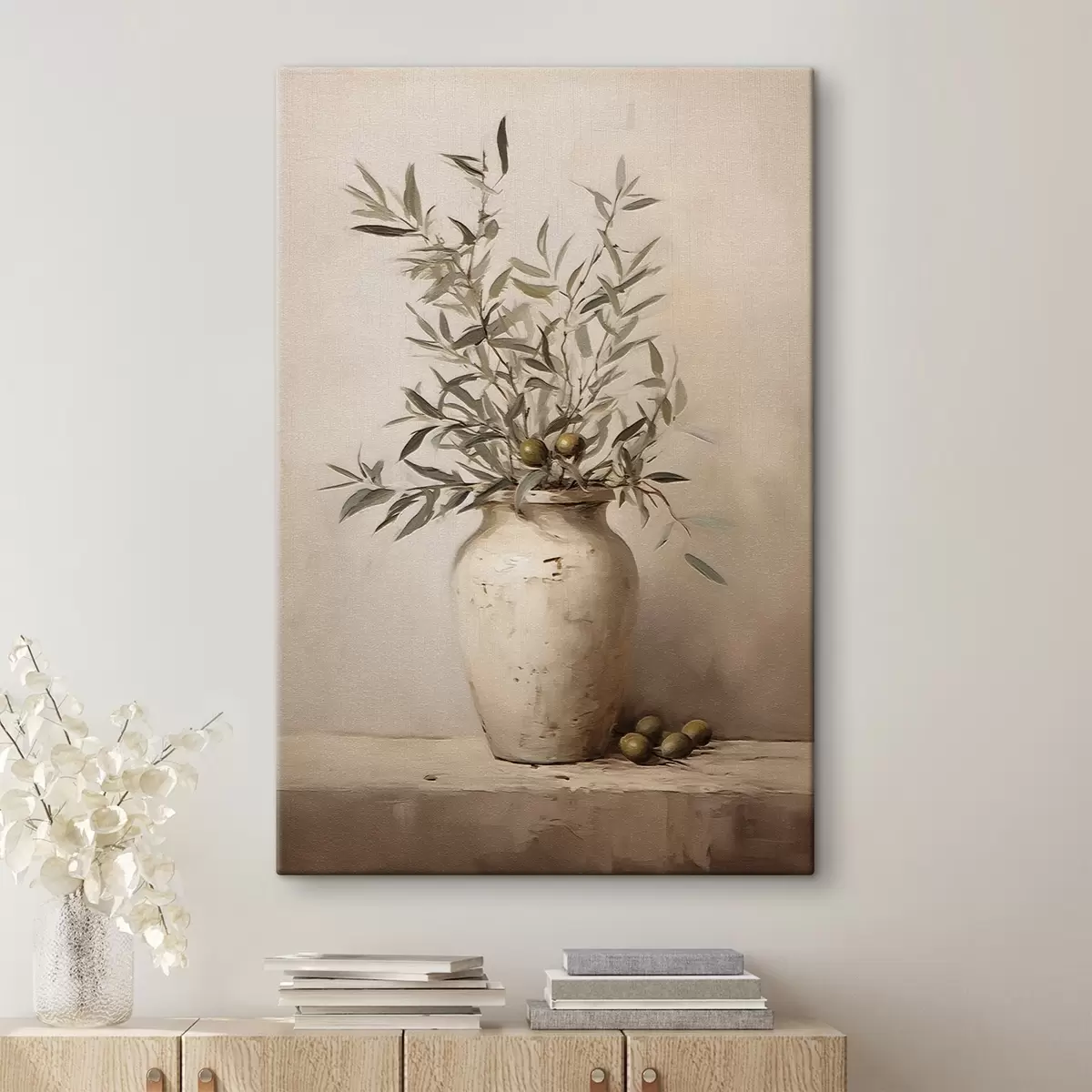 Fototapete Blattmotive in einer Vase s45382