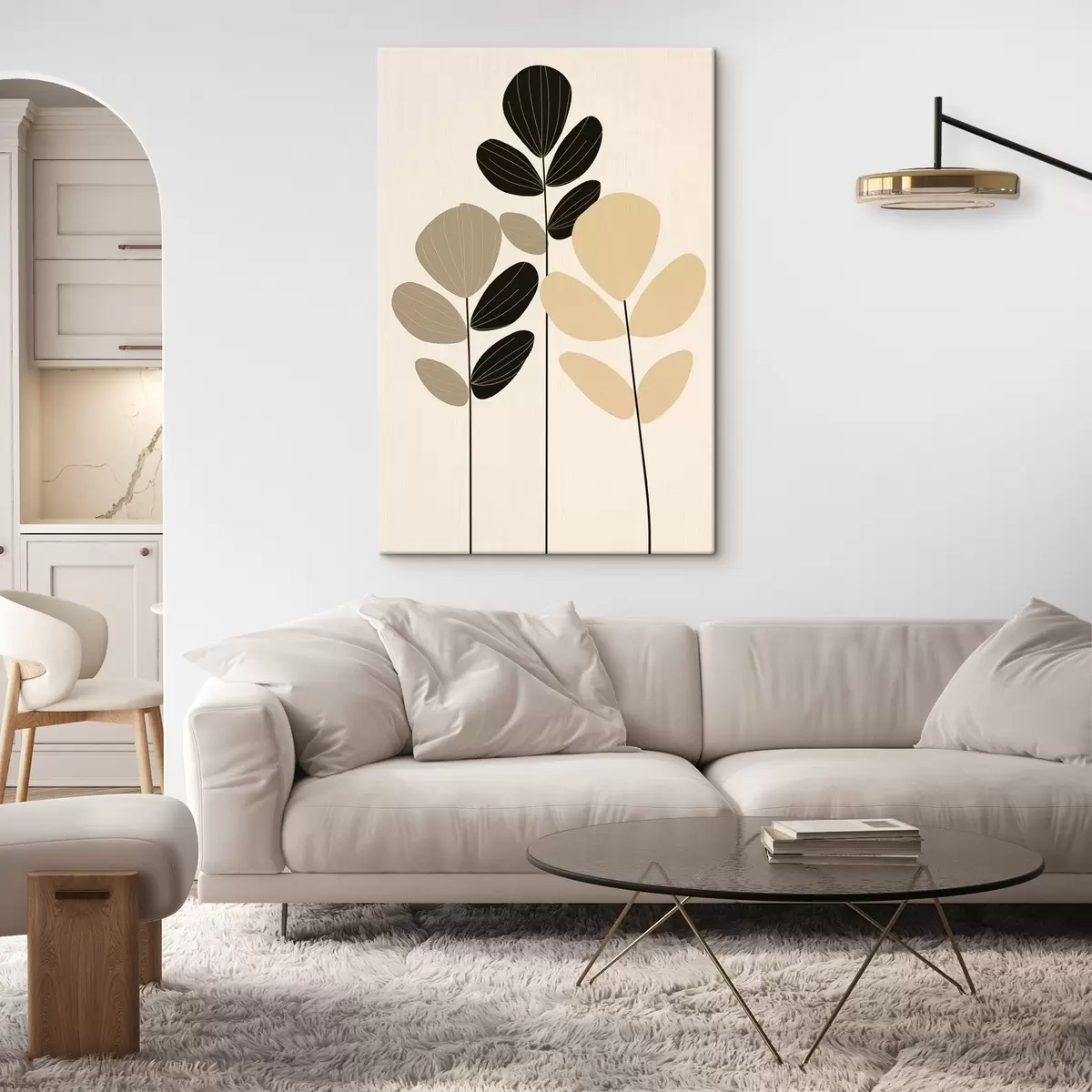 Fototapete Minimalistische botanische Illustration s45400
