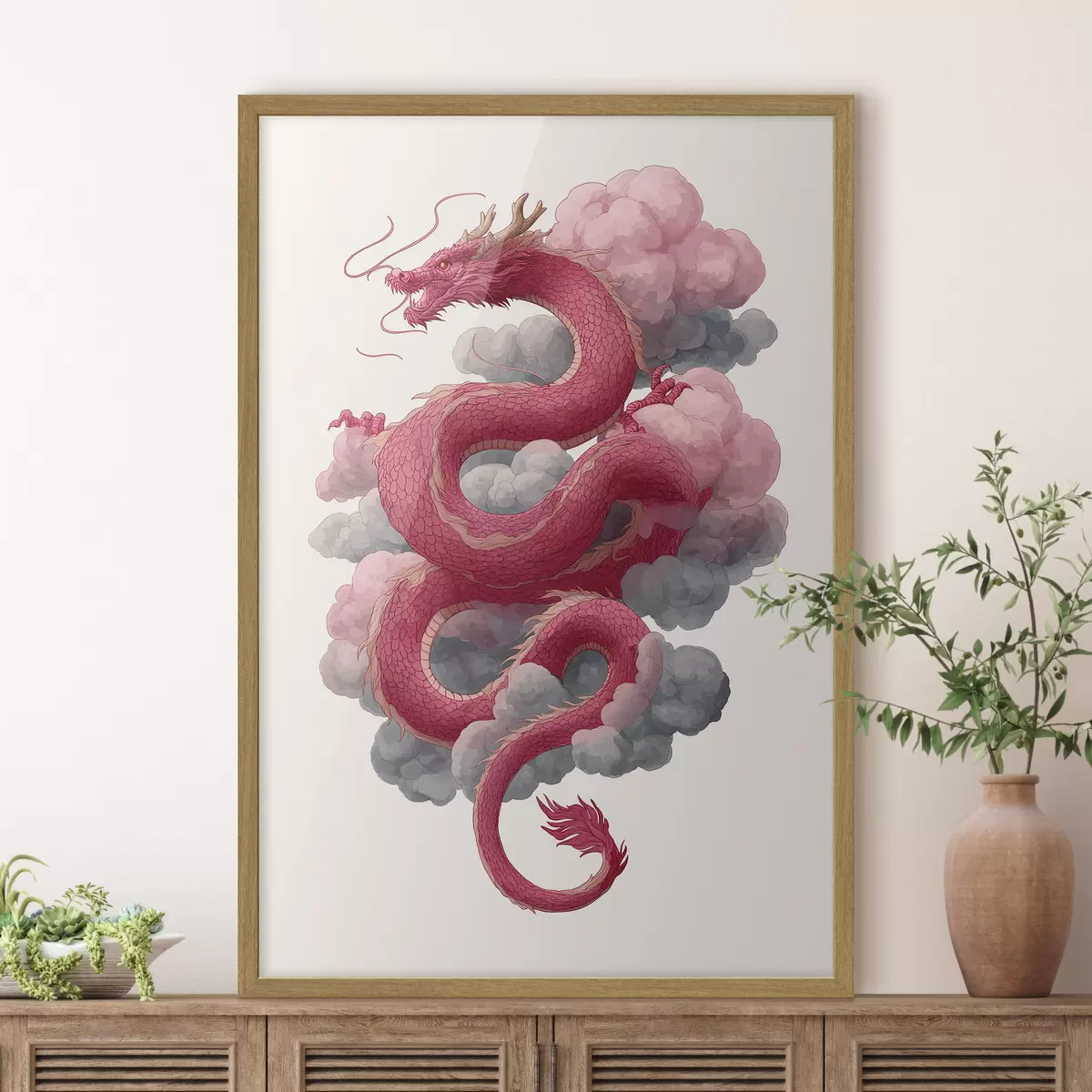 Poster Drache im chinesischen Stil f45412