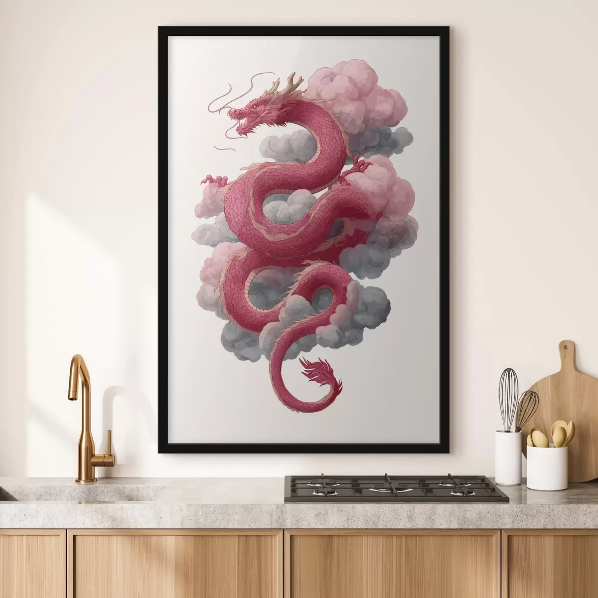 Poster Drache im chinesischen Stil f45412