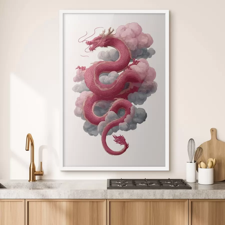 Fototapete Drache im chinesischen Stil f45412