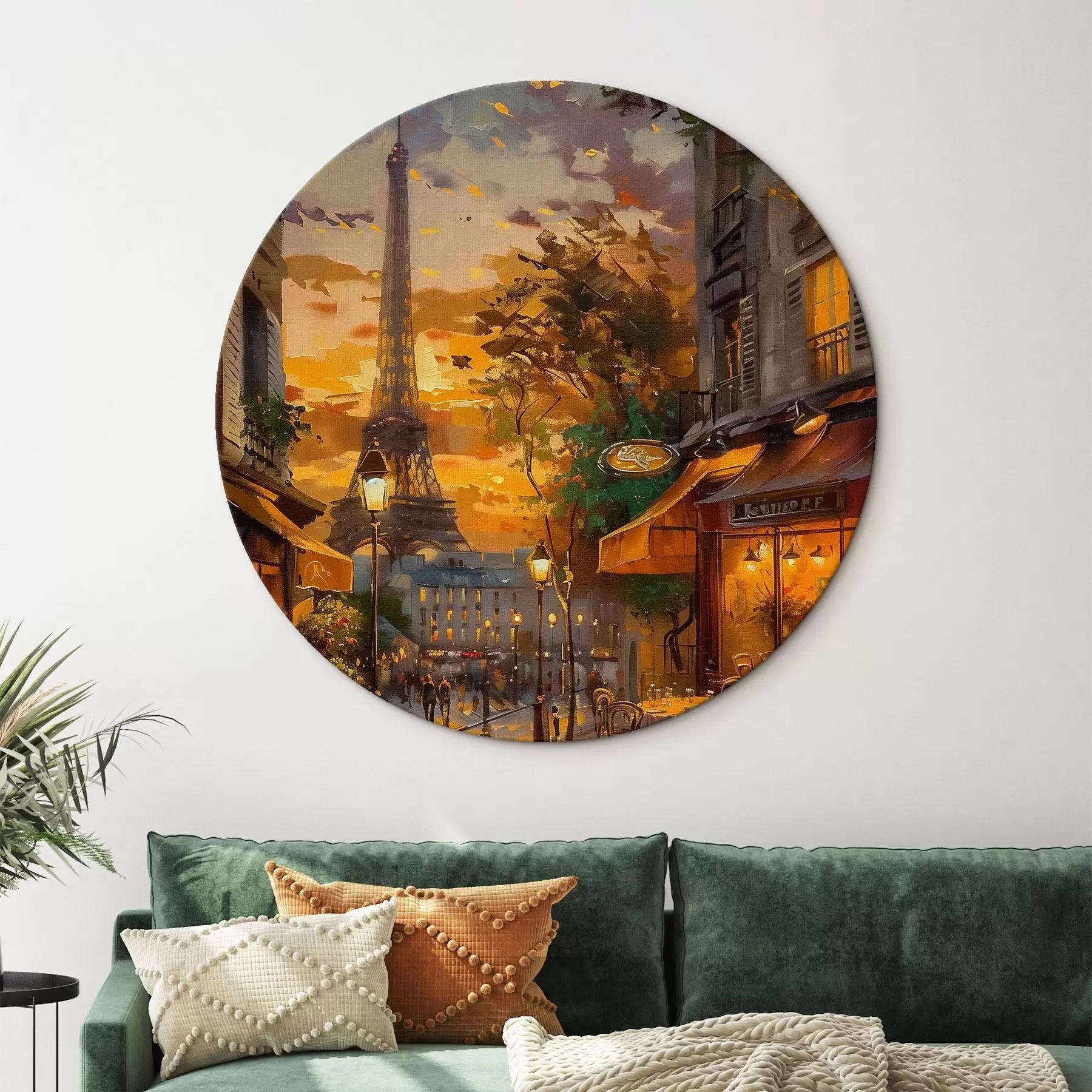 Fototapete Straße in Paris, Ölgemälde-Effekt r45340