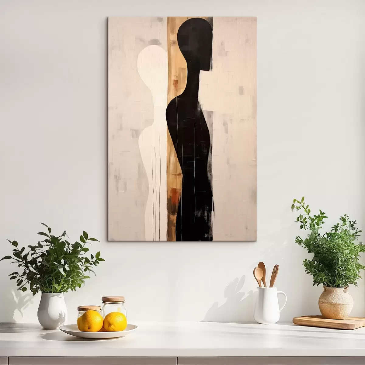 Fototapete Silhouette von zwei Figuren s45429