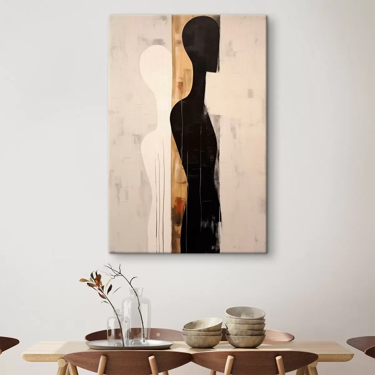 Fototapete Silhouette von zwei Figuren s45429