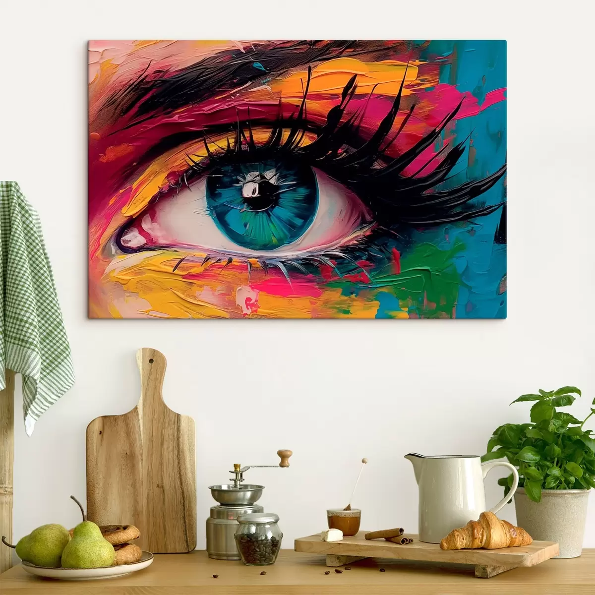 Fototapete Auge auf abstraktem Hintergrund s45440