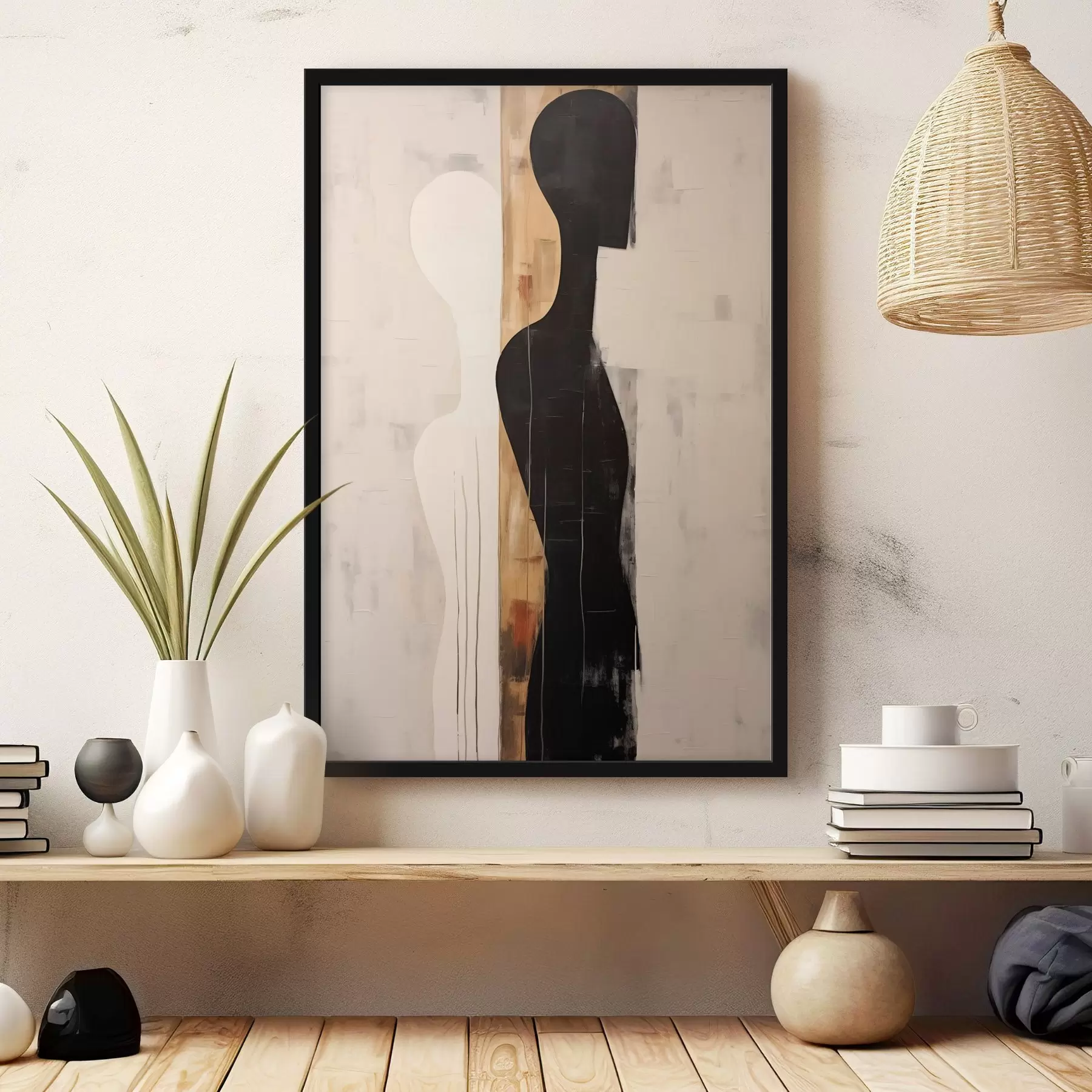 Fototapete Silhouette von zwei Figuren f45429
