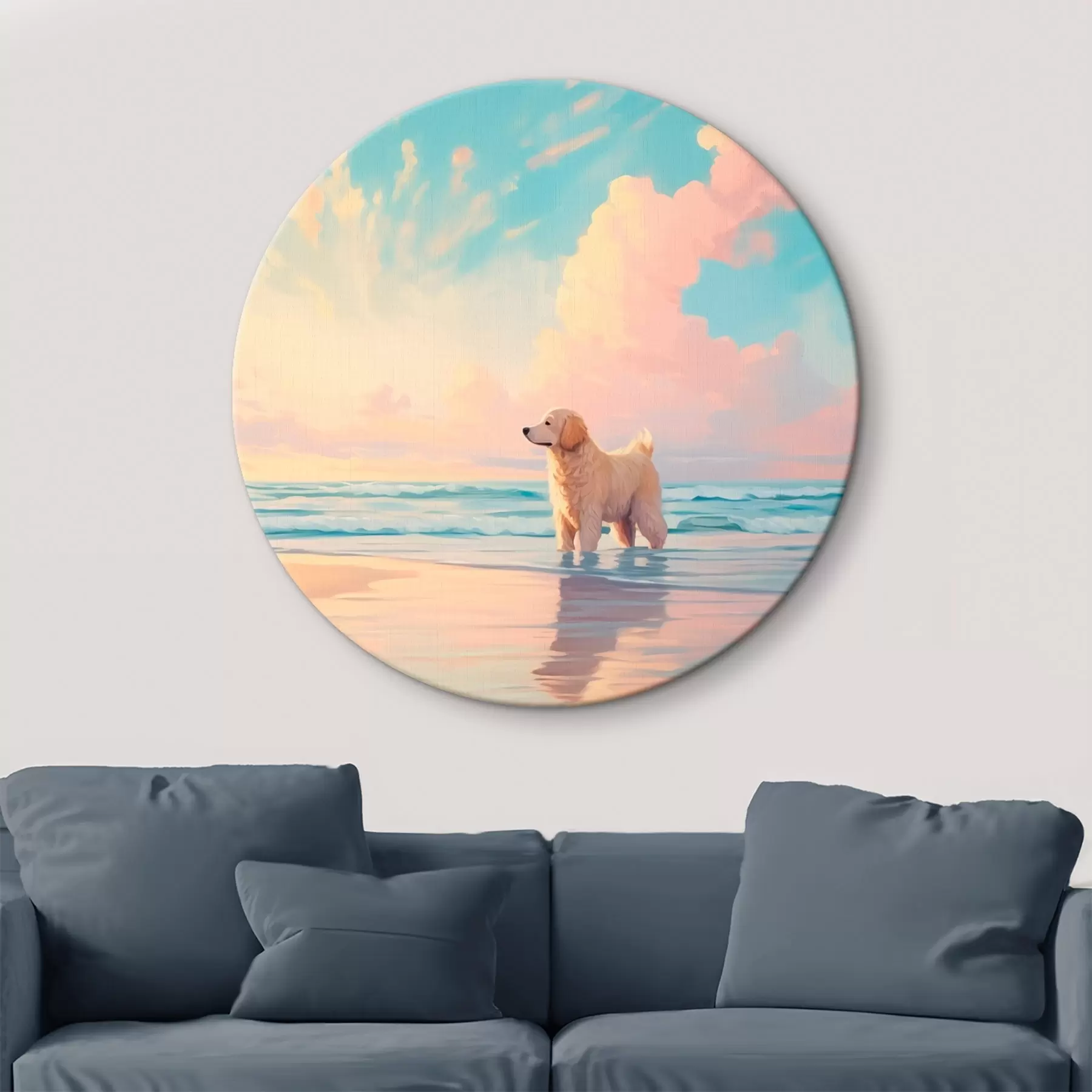 Fototapete Retriever am Meeresufer r45425