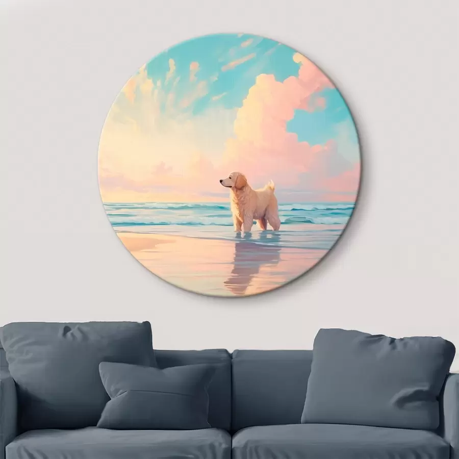 Fototapete Retriever am Meeresufer r45425