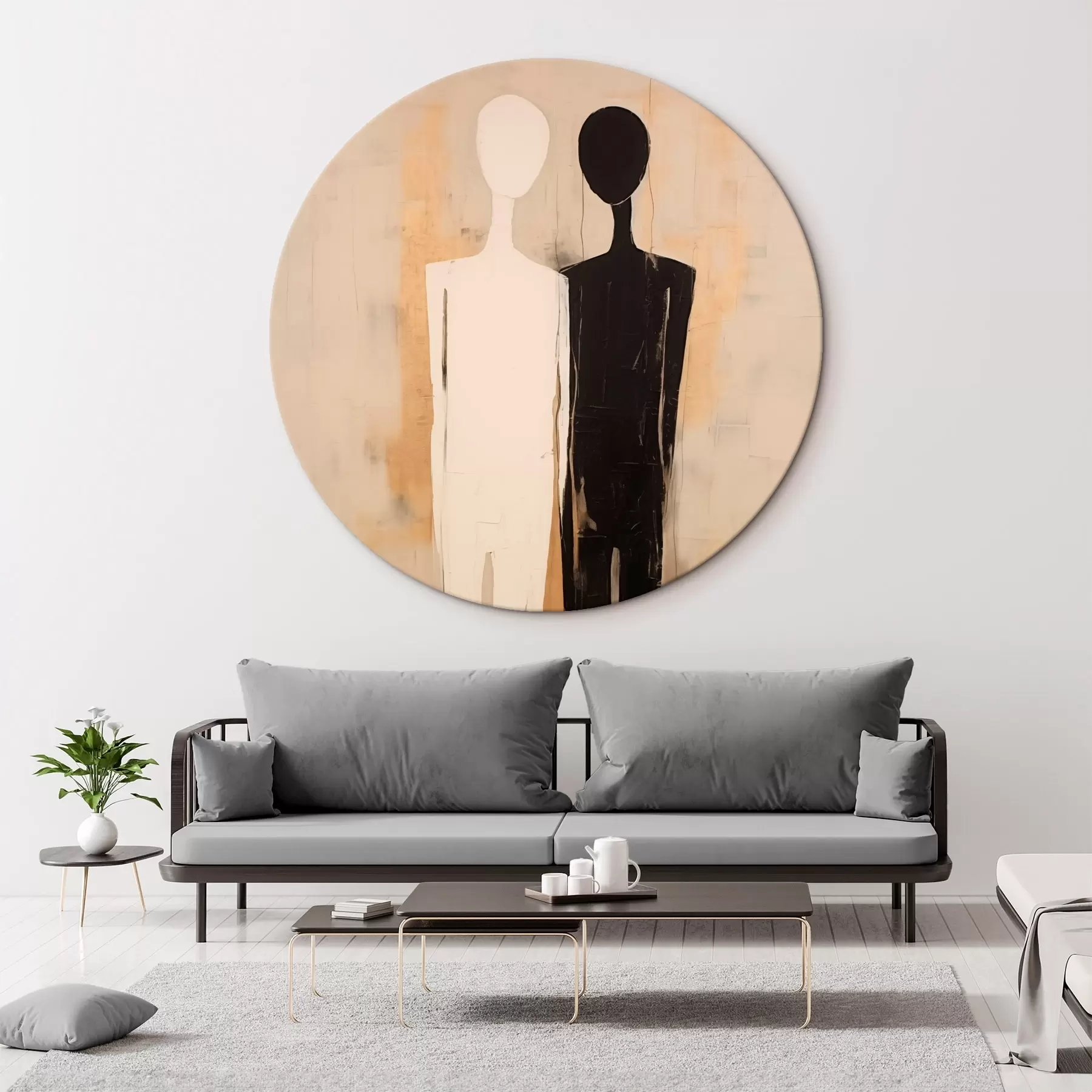 Fototapete Silhouette von zwei Figuren r45430