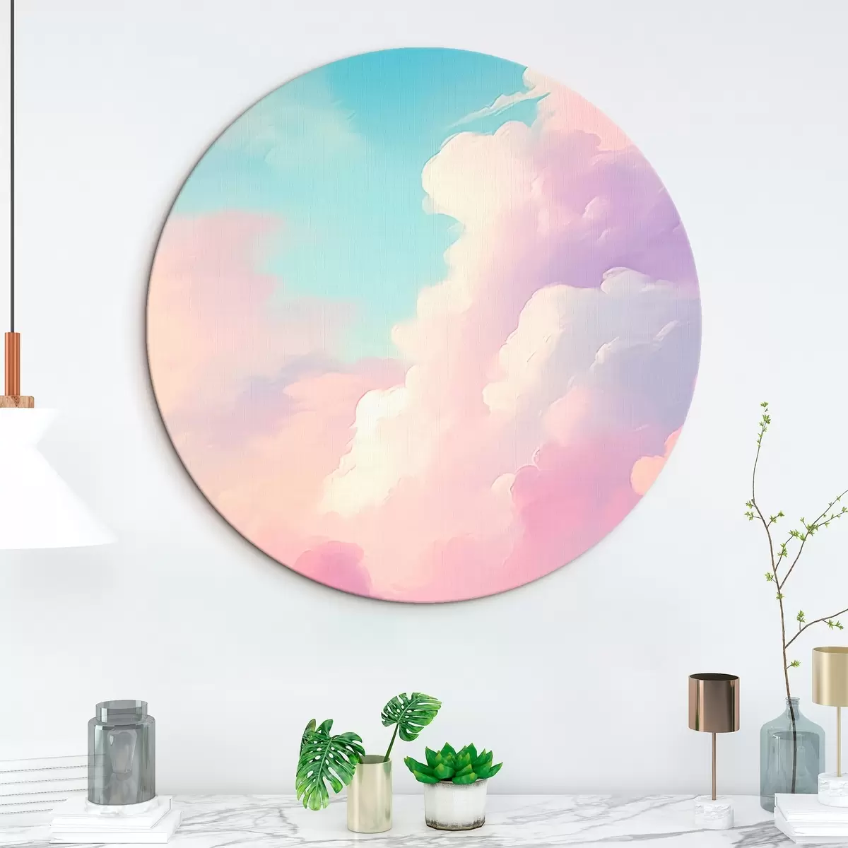 Runde Wandbilder Wolken r45434