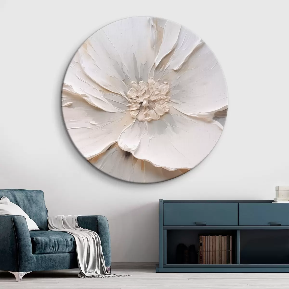 Runde Wandbilder Große Blume r45443