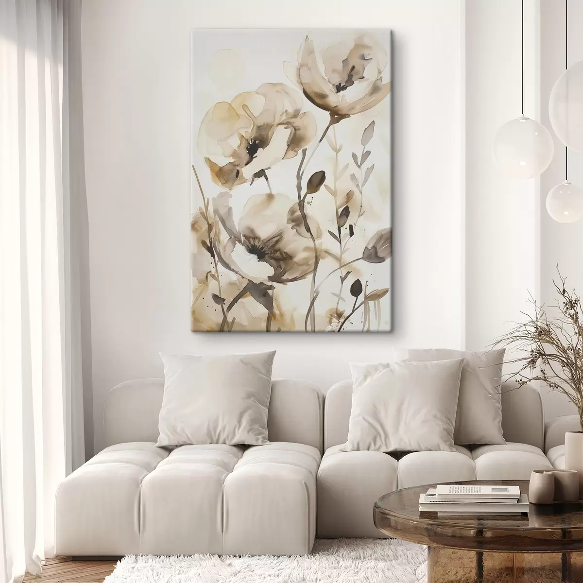 Fototapete Blumen im Aquarellstil s45364