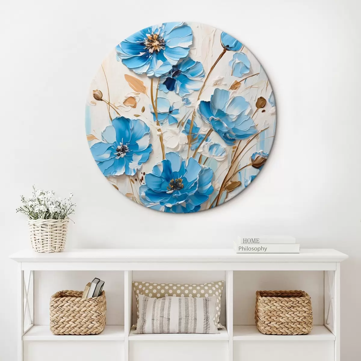 Runde Wandbilder Blumen r45363